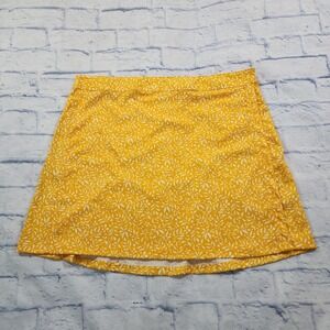Rip Skirt Hawaii WOMENS XXL Floral Beach Pool Yellow Length Mini Wrap Skirt